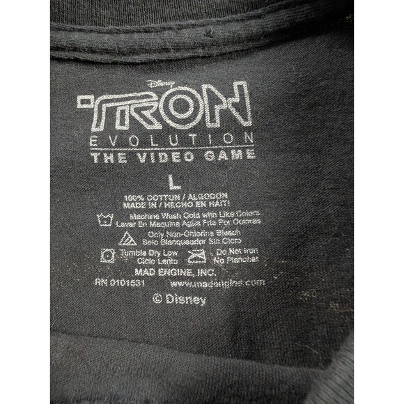 Disney Tron Legacy Evolution Video Game Mens Large 2010 Shirt Promotional WDW - Picture 3 of 9